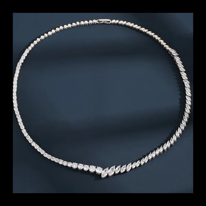 AliExpress new personalized S925 silver necklace simple necklace female niche design sense