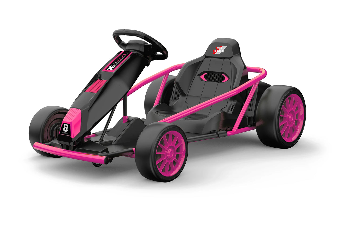 Ride On Go Kart for Kids, 24V 9Ah Battery 2x300W Motors MPH Fast Drifting Circling Car Electric Ride Toy Racing Toy for 8+ Years