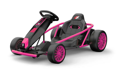 Ride On Go Kart for Kids, 24V 9Ah Battery 2x300W Motors MPH Fast Drifting Circling Car Electric Ride Toy Racing Toy for 8+ Years