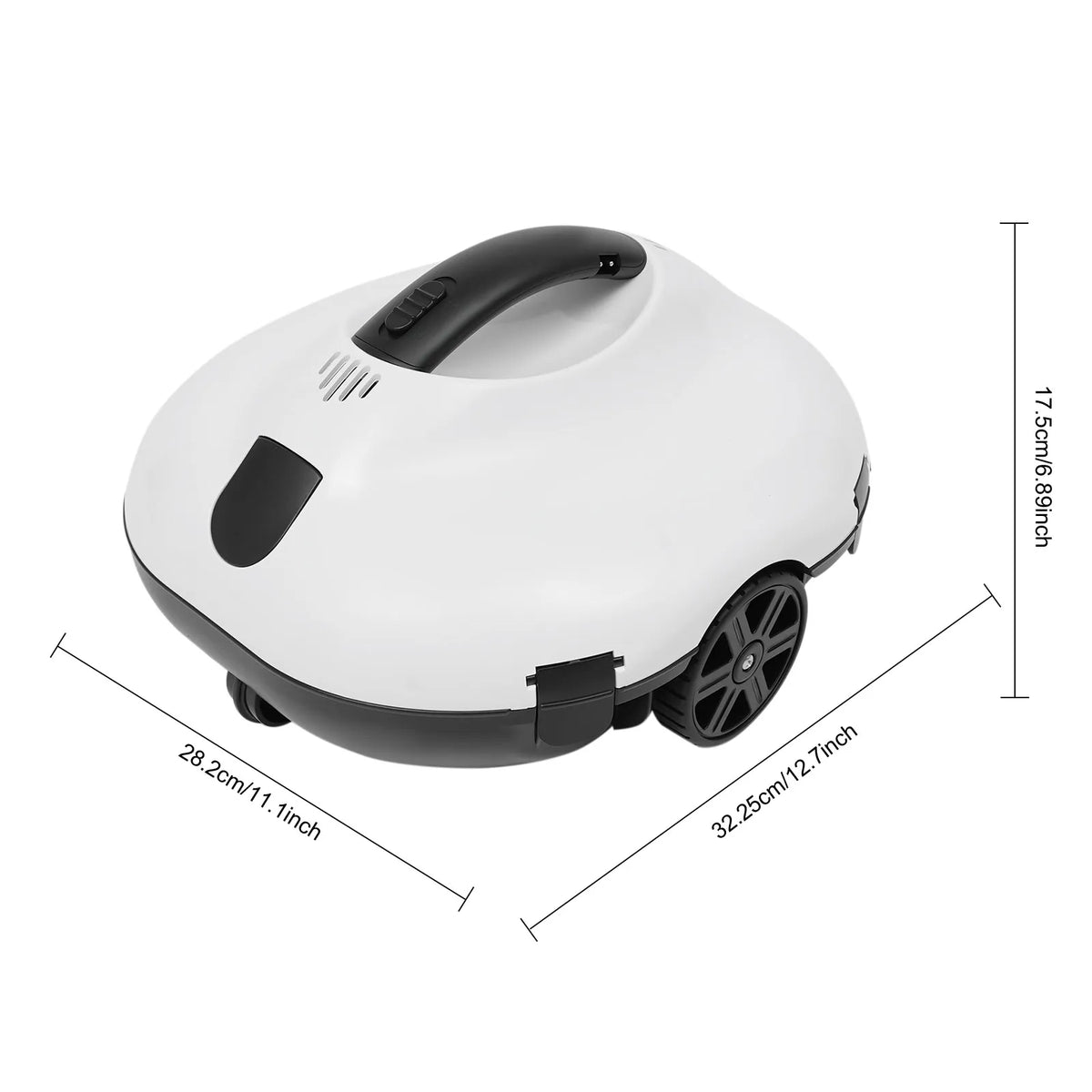 Robotic Pool Cleaner 130min, Automatic Pool Cleaner for 861ft², IPX8 Cordless Robot for Flat Bottom Pools
