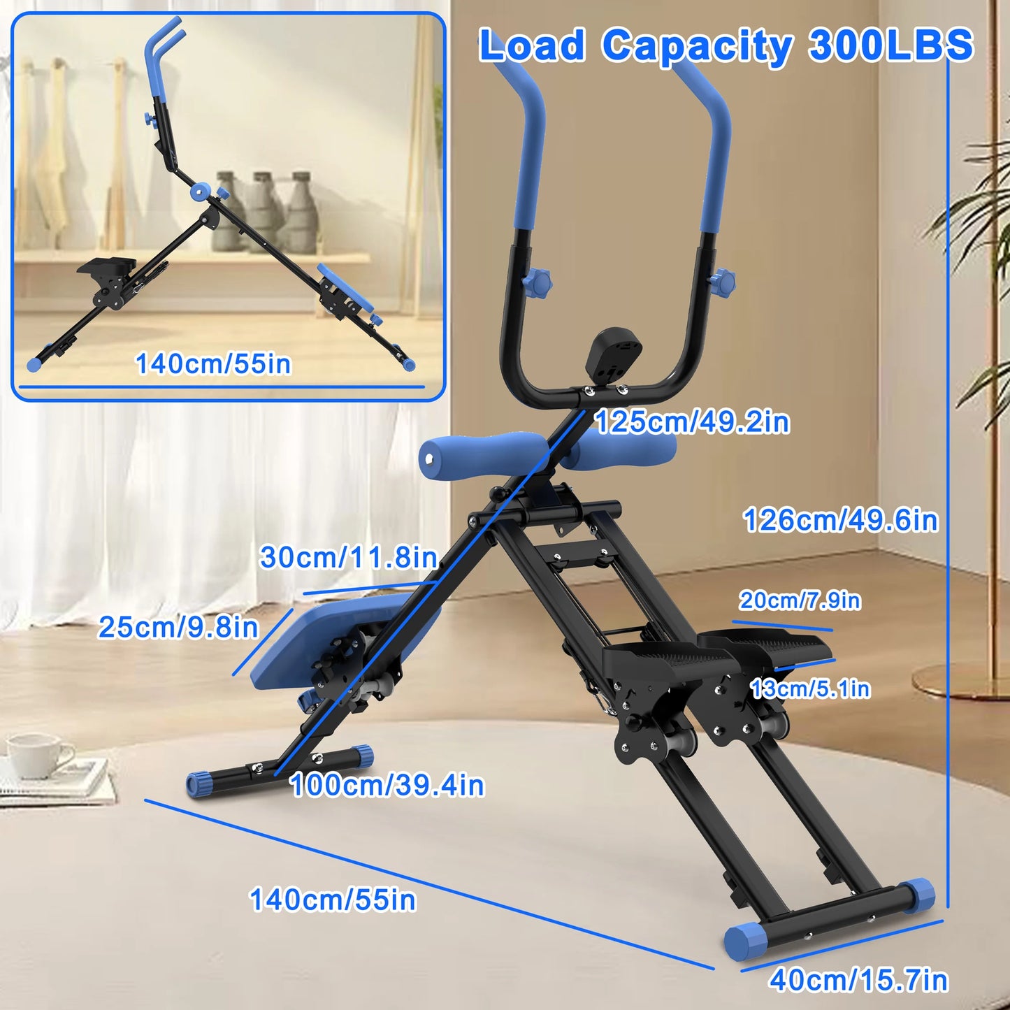 ‌2-in-1 Stair Stepper & Ab Workout Machine – Multifunctional Home Gym Equipment