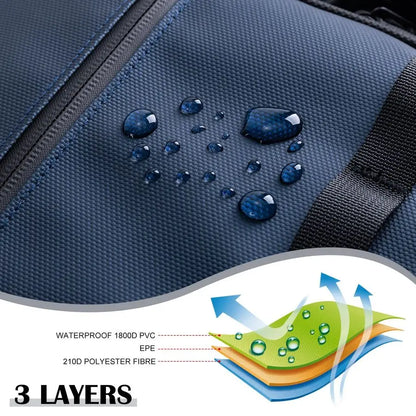 Large Tackle Bag,1800D PVC Waterproof Saltwater Gear Storage Big Fishing Bag with EVA Bottom,Store Up to 8PCS 3700 Plus 4PCS 360