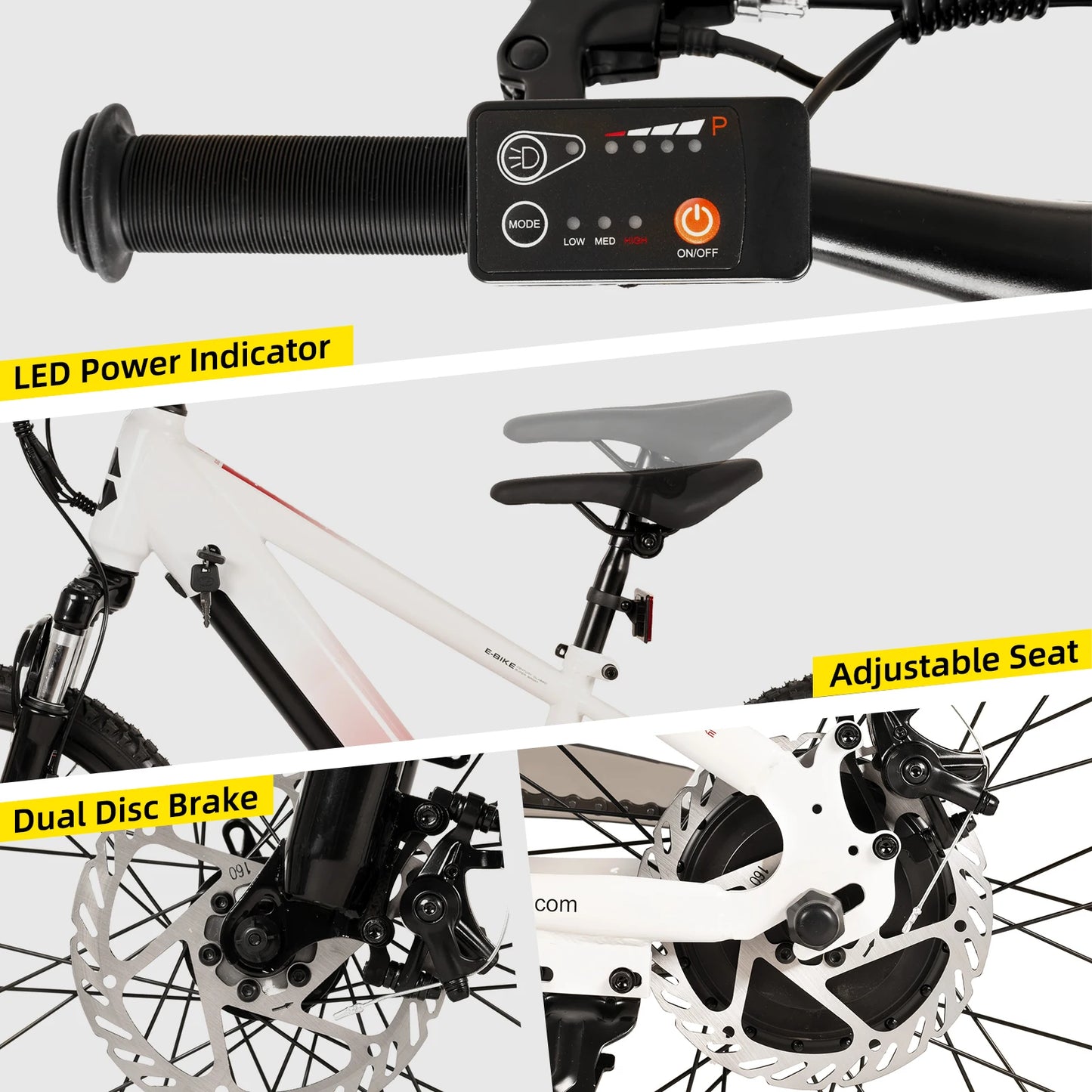 JOYSTAR Electric Bike for Kids Teens Ages 7+ with 250W Motor, 15 Miles 15MPH Electric Mountain Bicycle Safe Mini E bikes