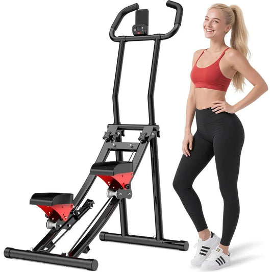 Stair Stepper for Home Gym Folding Stair Climber for Full Body Workout with Adjustable Handlebar Pedals Compact Vertical Climbe