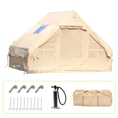 Inflatable Tent for Camping4/6 Person Blow Up Air Glamping Room Tent House with Stove