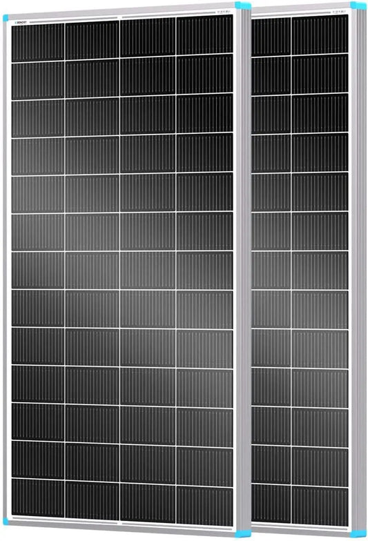 Renogy 2PCS 100W 16BB N-Type 24V Solar Panel, 12V 200W Monocrystalline PV Module for RV Marine Boat Rooftop Off-Grid System