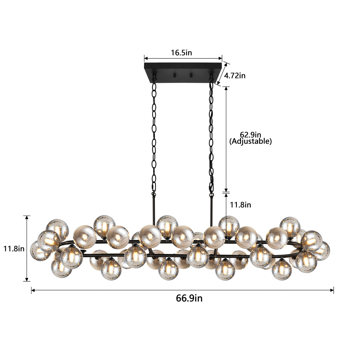 Bubble Chandelier Glass Globe Modern Chandelier Sputnik Chandelier Linear Chandeliers Kitchen Chandelier Mid Century Modern Chandelier For Dining Living Room Kitchen Home Decor Lighting