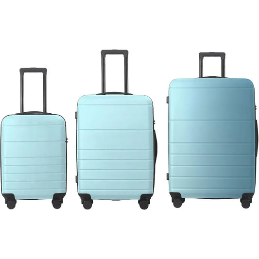 Luggage Set of 3 20 24 28 Spinner Suitcases TSA Lock Sky