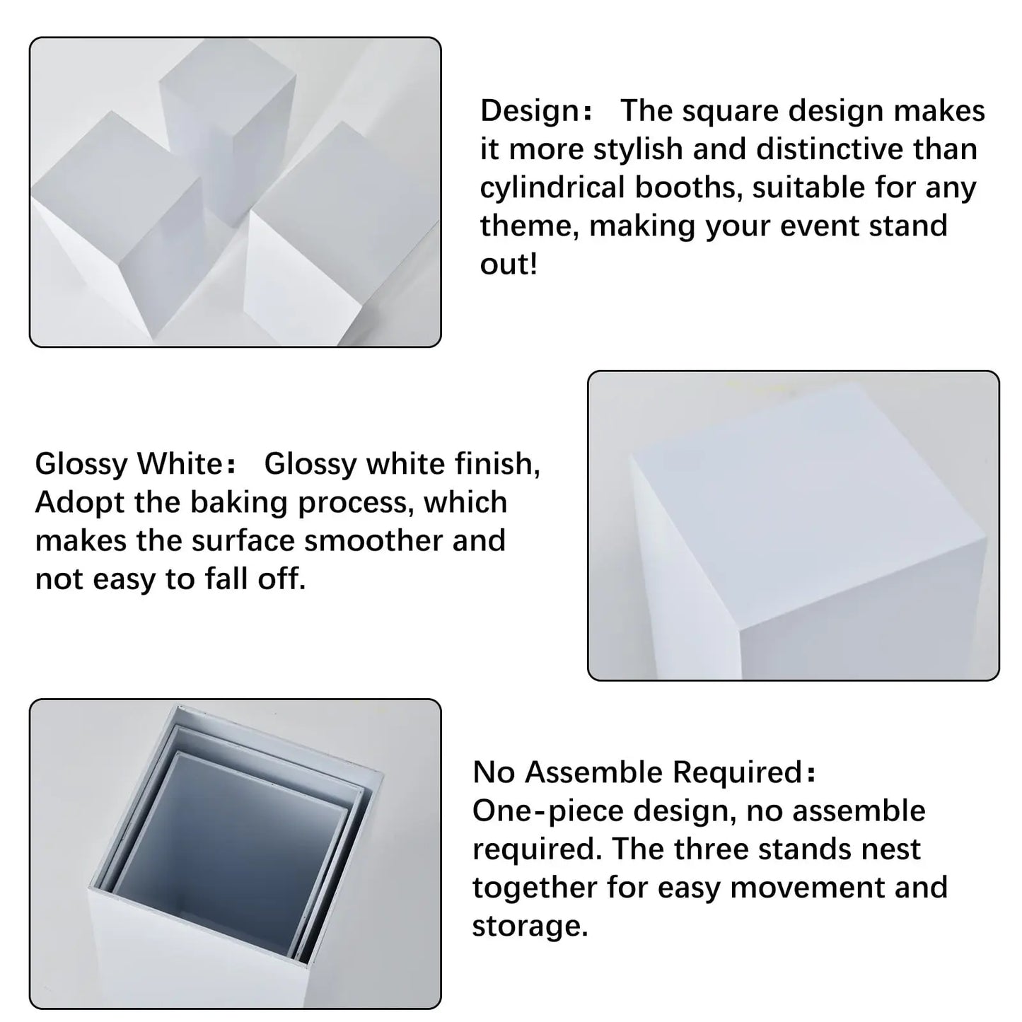 6PCS Metal Display Pedestal Stand for Birthday White Pedestal Stands Pillar for Wedding Dessert Table Display Stand Column Decor