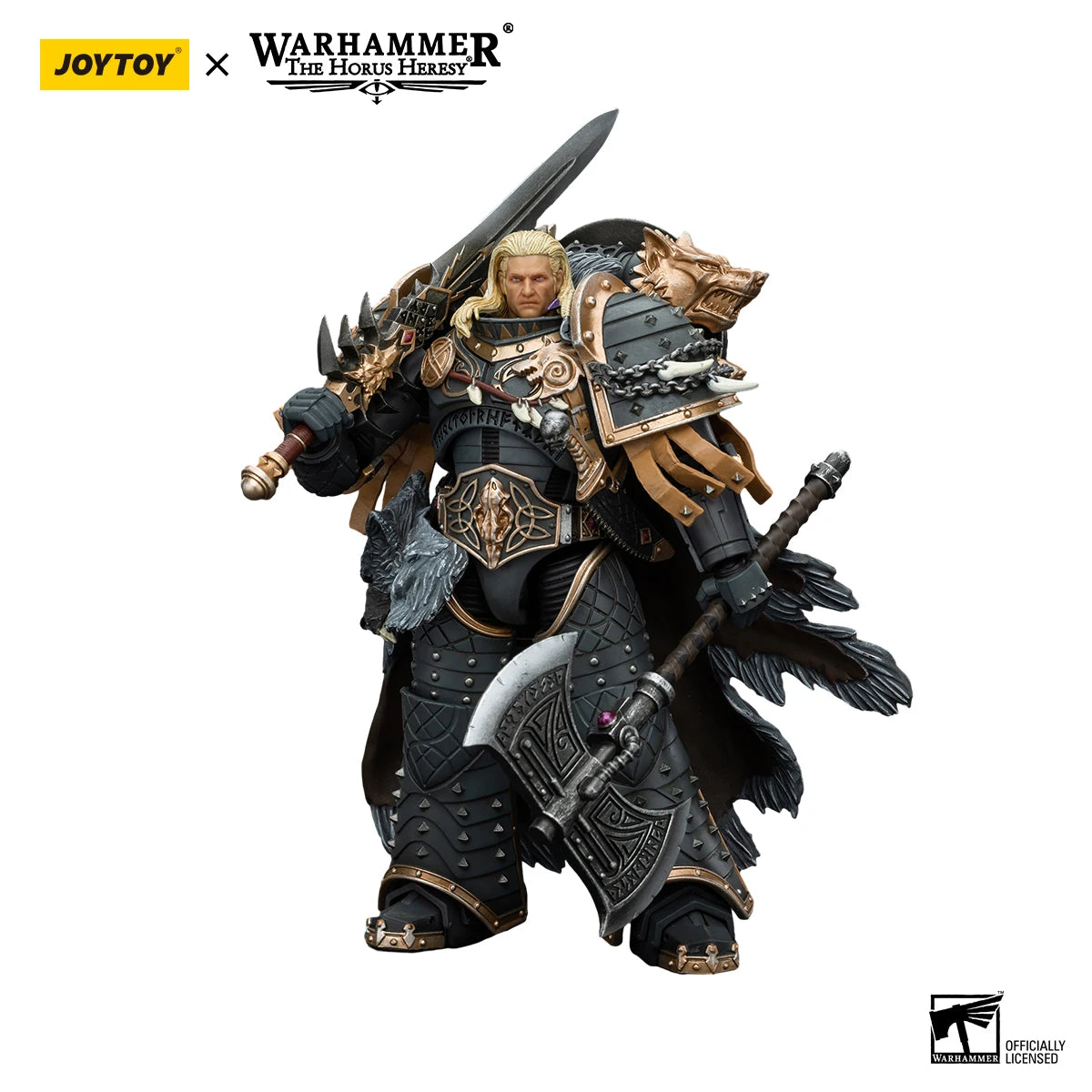 [IN STOCK]JOYTOY Warhammer 30K 1/18 Action Figure Space Wolves Leman Russ Primarch of the VIth Legion Model