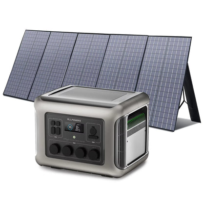ALLPOWERS R2500 2016Wh LiFePO4 Portable Solar PowerStation Foldable Solar Panel SP037 400W / 2X400W Solar Charger for RV Camping