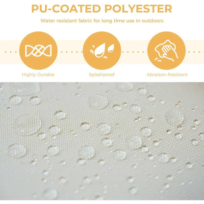 7-Piece Wicker Patio Furniture Set, Water Resistant Thick Cushions and Coffee Table, Beige