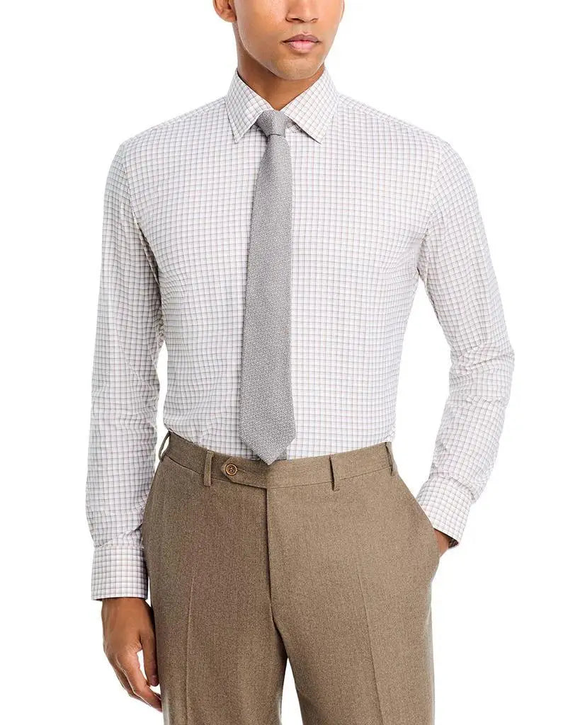 BOSS | Performance Stretch Check Slim Fit Dress Shirt