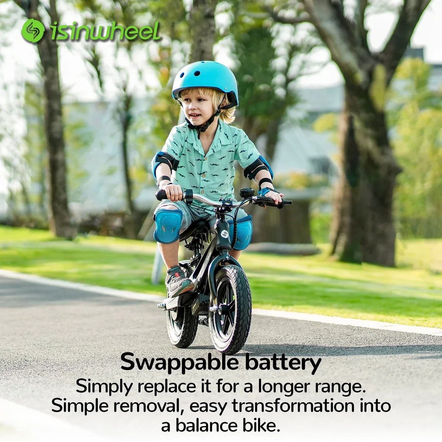 lsinwheel SK12 Children's Electric Bicycle 18V 2.5Ah Battery 150W Motor 12 inch tire Children E-bike