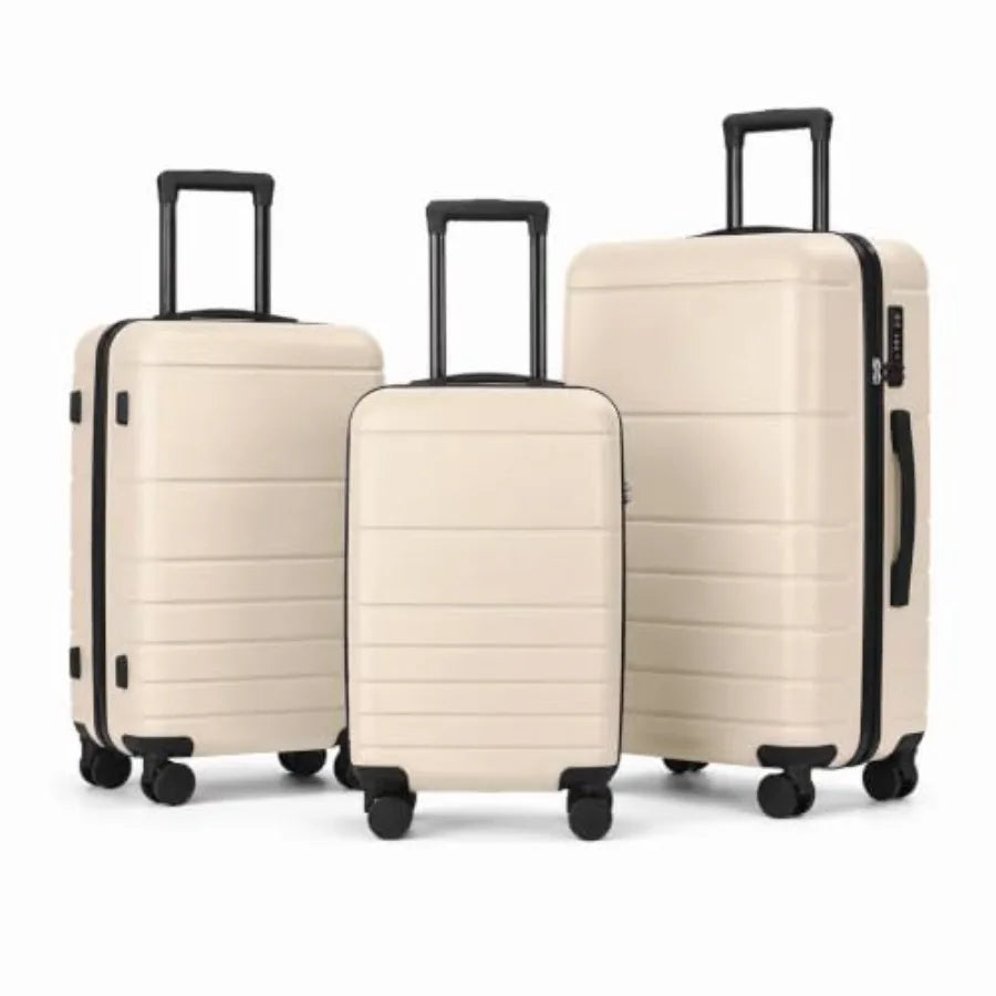 Luggage Set of 3 20 24 28 Spinner Suitcases TSA Lock Sky