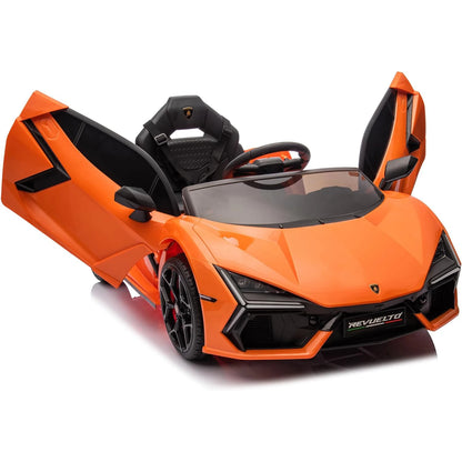 12V Ride On Car for Kids Electric Vehicle Battery Powered Sports Car Toy with Bluetooth, USB, Music, Remote Control, Headlight