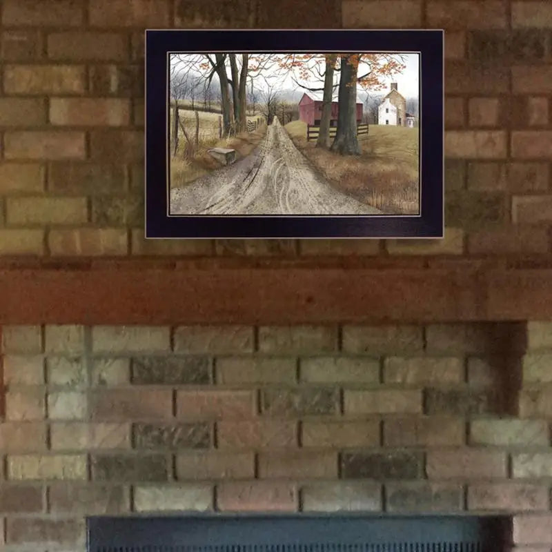 Framed Print of "The Road Home" in Black Frame, Ready to Hang Wall Art