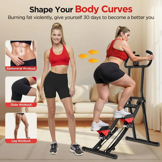 Stair Stepper for Home Gym Folding Stair Climber for Full Body Workout with Adjustable Handlebar Pedals Compact Vertical Climbe