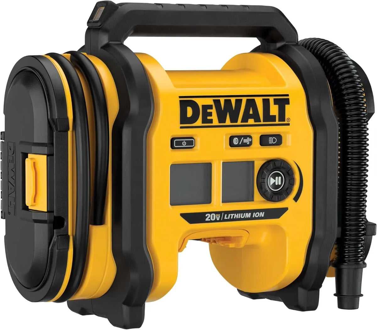 DEWALT DCC020IB 20V MAX Corded/Cordless Tire Inflator 160PSI 3 Power Sources Auto Shutoff Digital Gauge LED Light