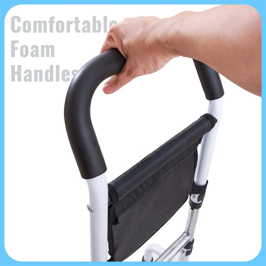 Adjustable Height Walking Cane with Anti-Slip Design, Supports Up to 300lb for Elderly and Mobility Aid