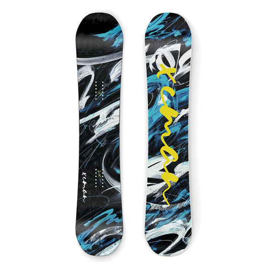 XCMAN Men's Beginner-Friendly Snowboard All-Mountain,True Twin Shape, Camber/Rocker