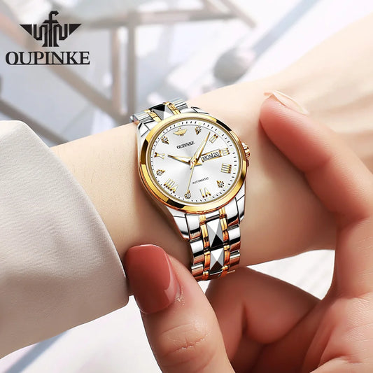 OUPINKE 3171 Fashion Ladies Watches Bracelet Set Box Automatic Mechanical Watch for Women Date Brand Original  Luxury Wristwatch