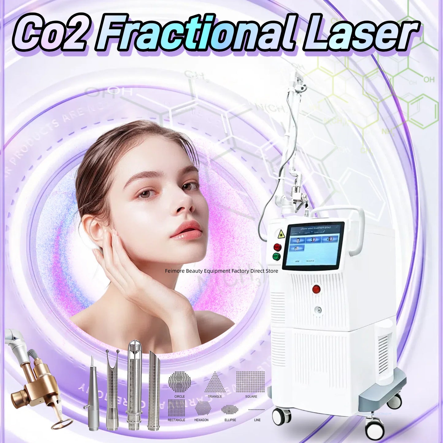 Professional Fractional CO2 Laser Machine for Skin Carbon Peel - Newest Co2 Laser Machine Skin Firming Treatment