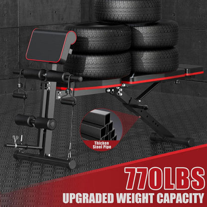 Weight Bench - Workout Bench Press for Home Gym, Foldable Incline Decline Sit up Exercise Bench for Full Body