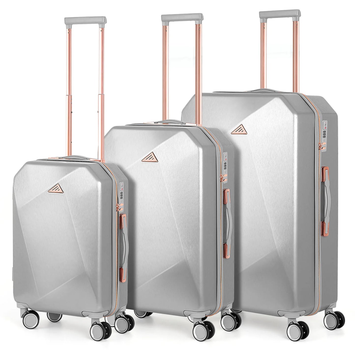 3-Piece Softside Luggage Set with Spinner Wheels - Lightweight 20/24/28in Travel Suitcase for Airline Check-In & Trips