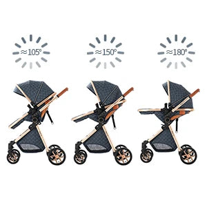 Portable Baby Stroller  2-in-1 Pram Foldable Pushchair Lightweight Travel System Buggy Newborn New Model Carriage