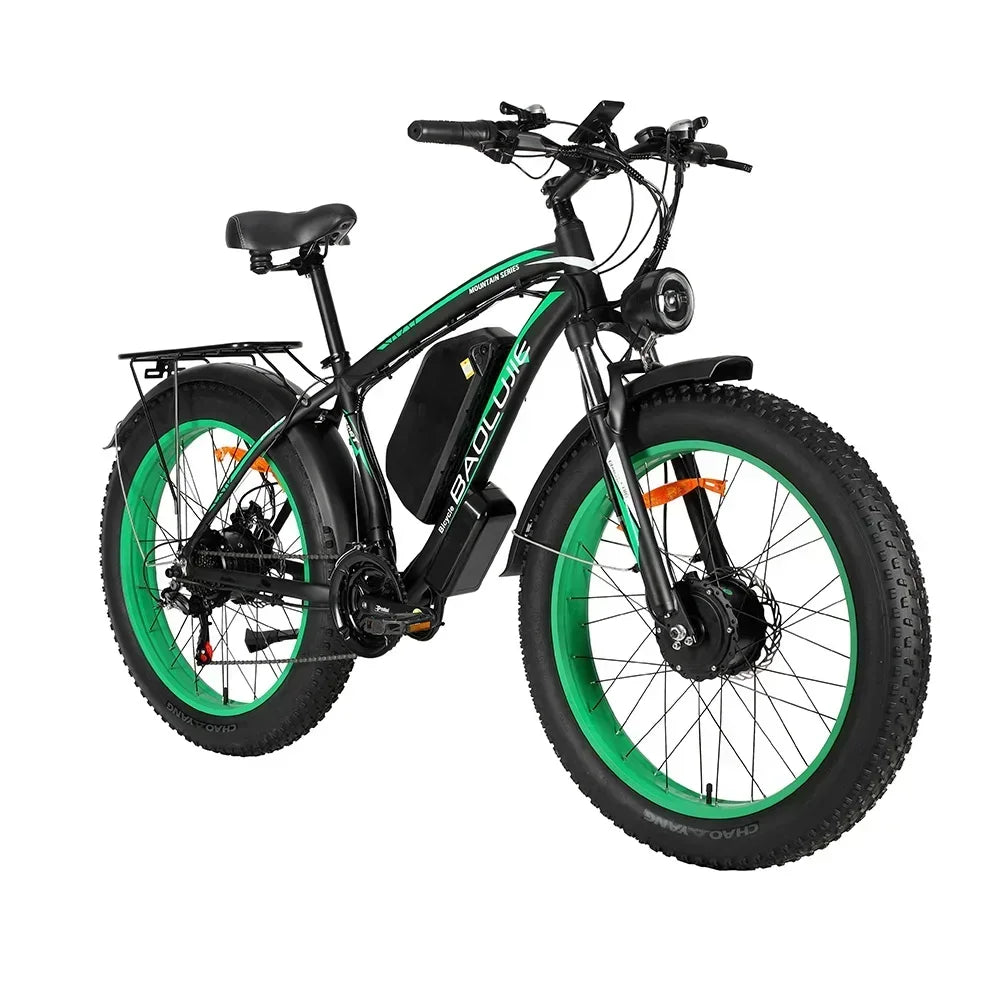 Baolujie DP2602 Electric Bike Off-road Dual Motor 26 Inch MTB Adult Electric Bicycle 48V 20Ah Battery E-bike Fast Shipping