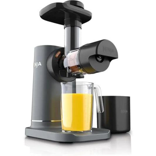 Refurbished Cold Press Juicer For Home Use BPA-Free Plastic Machine Gray With Total Pulp Control And 2 One-Touch Programs