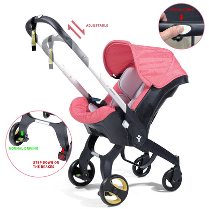 Lightweight outdoor travel cart, Foldable newborn baby stroller, two-way baby stroller