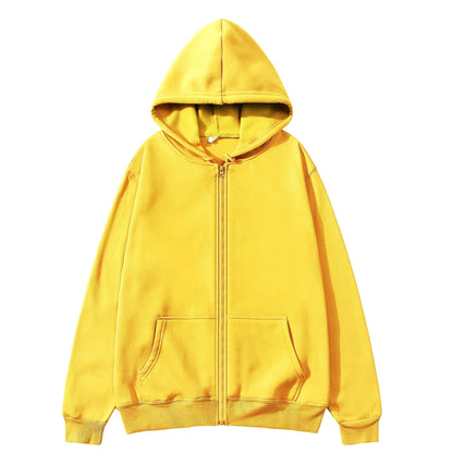 Men's Zip Up Hoodies Casual Zipper Jacket Coats Women Fleece Autumn Winter Harajuku Gothic Hooded Sweatshirts Sports Streetwear