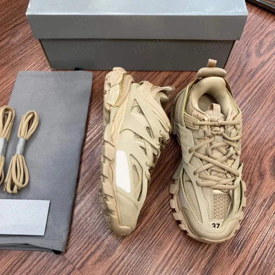 Designer Tracks 3 3.0 Men Women Casual Shoes Paris Triples White Black Pink Grey Beige Sneakers Brand 18ss Tess.S. Gomma