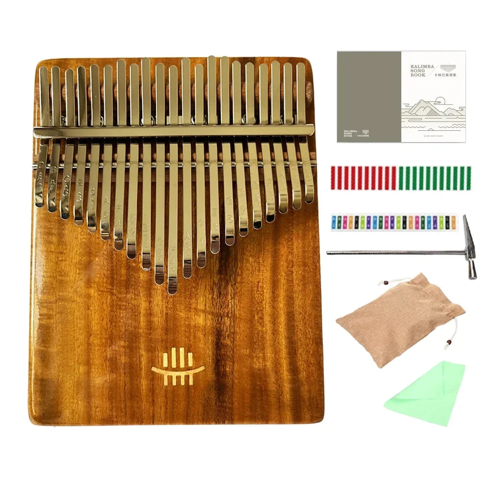 Hluru 17 Key Professional Rosewood Kalimba 21 Key Resonator Thumb Piano Walnut Finger Piano Box Mbira for Beginner2028