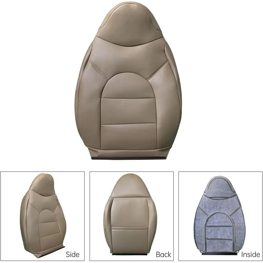 4pcs Front Car Seat Covers Tan Compatible for Ford F250 F350 F450 F550 Lariat 1999 2000 Driver&Passenger Side Bottom&Lean Back L