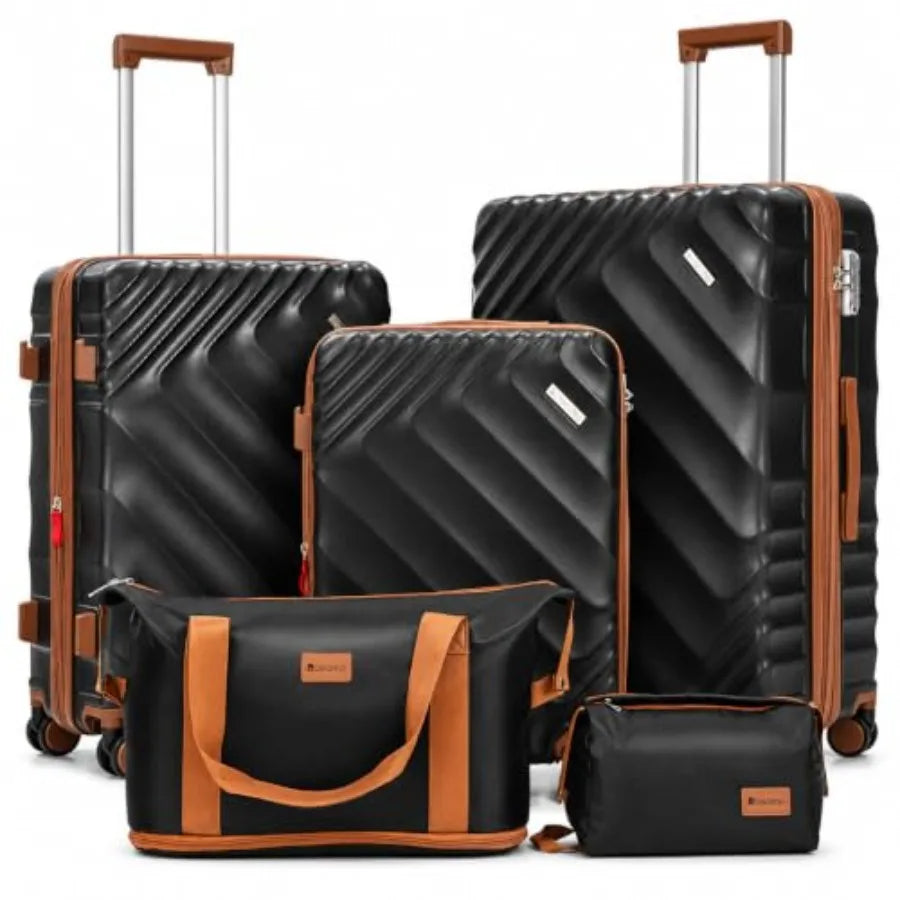 5-Piece Hard Shell Expandable Luggage Set, Airline Approved Carry-On