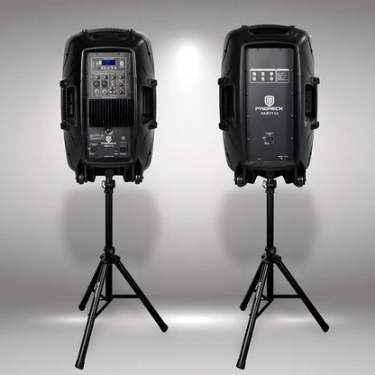 Party 12 12-Inch 1000 Watts 2-Way Powered PA Speaker System Combo Set with Bluetooth/USB Drive Read Function/SD Card Rea