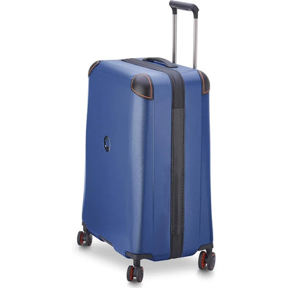paris cactus pattern hardshell spinner luggage, navy, medium 24 inch
