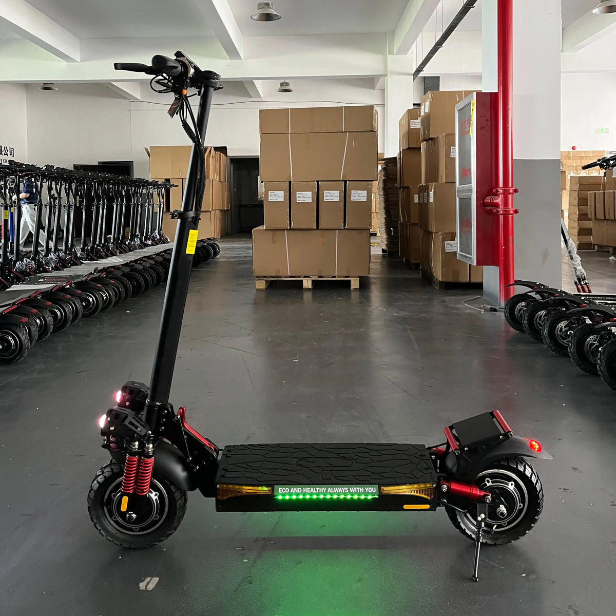 48V 18Ah E-Scooter 10" Off-road Pneumatic Tires All Terrain Mobility Scooter 1600W Dual Motor Powerful Electric Scooter