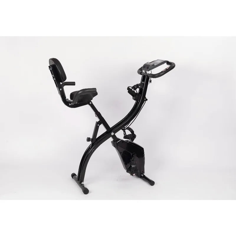 2025 Indoor Smart Home Fitness Exercise Bike - Folding Magnetic Upright Stationary Exercise Bike for Tech-Savvy Fitness