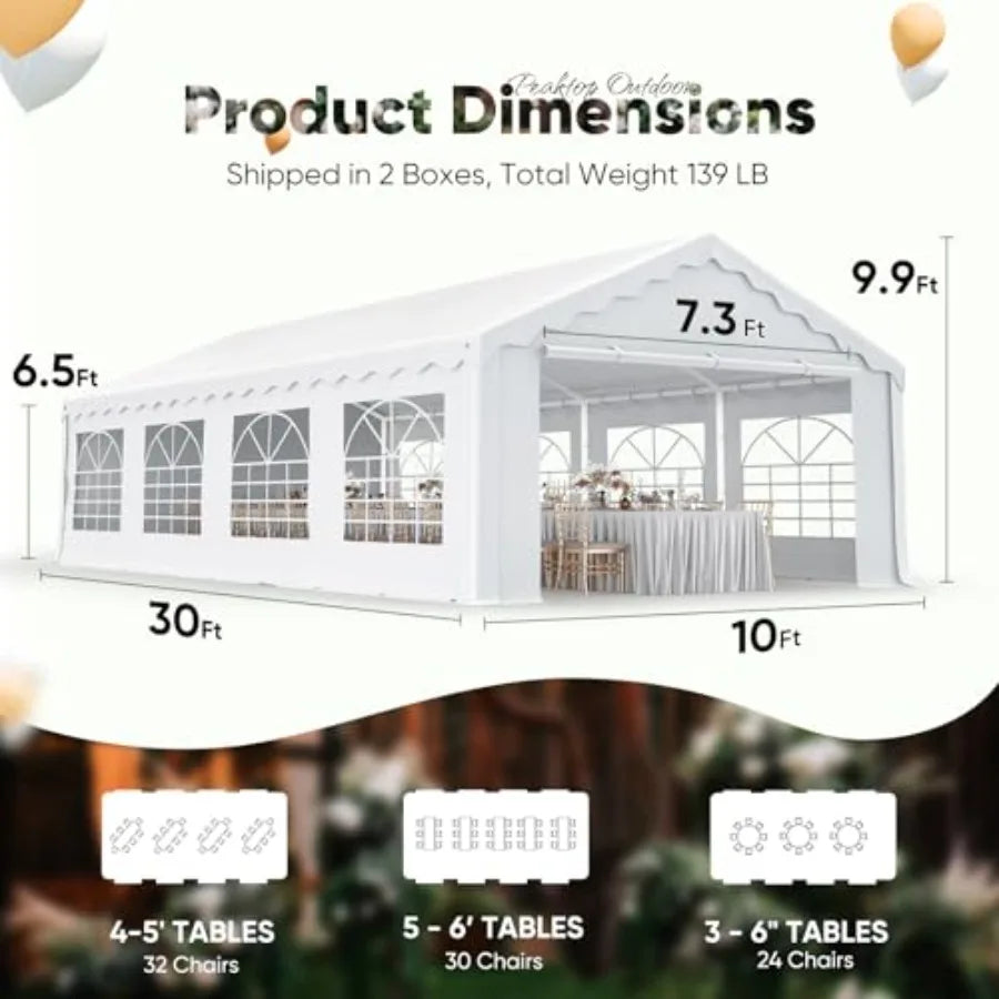 Feet Heavy Duty Party Tent with Storage Bags