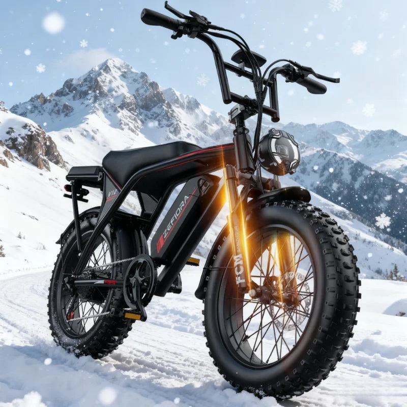 2000w Electric Bicycle,48v 20 Inch Ebike,adjustable Front Brake Seat,for Both Men Women Snowy Conditions Cycling Electric Bike