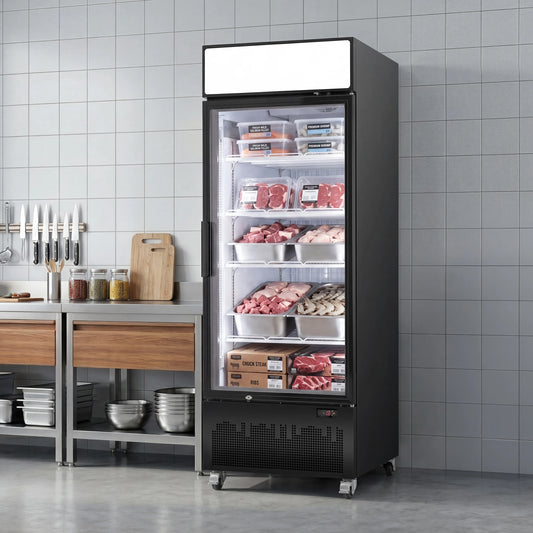 18.9Cu.ft Display Freezer 535L Hot Sale Air Cooling Frostless Commercial Freezer To Store Ice Cream/Cake/Frozen Semi-Finished Ingredients