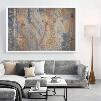 Novogratz x Globe Harrington 65" Floor Lamp, 2-Tone Faux Wood Base, White Fabric Shade, Socket Rotary Switch 6722