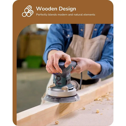 Mid Century Modern Floor Lamp with Remote, Dimmable Wood LED Corner Lamp, Minimalist Standing Mood Lighting for Living Room, Bed