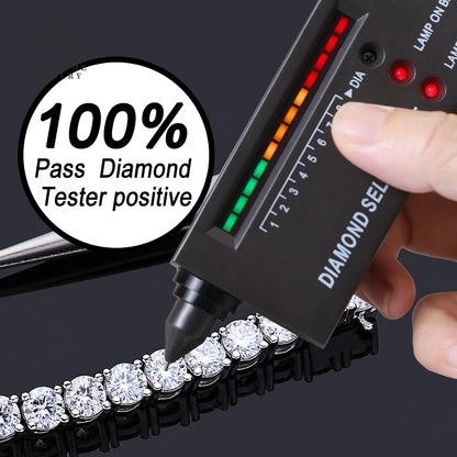 3/4/5/6.5mm Moissanite Tennis Bracelet Silver Color For Women Men Dazzling Crystal Hand Chain Wedding Gift Punk Fashion Jewelry