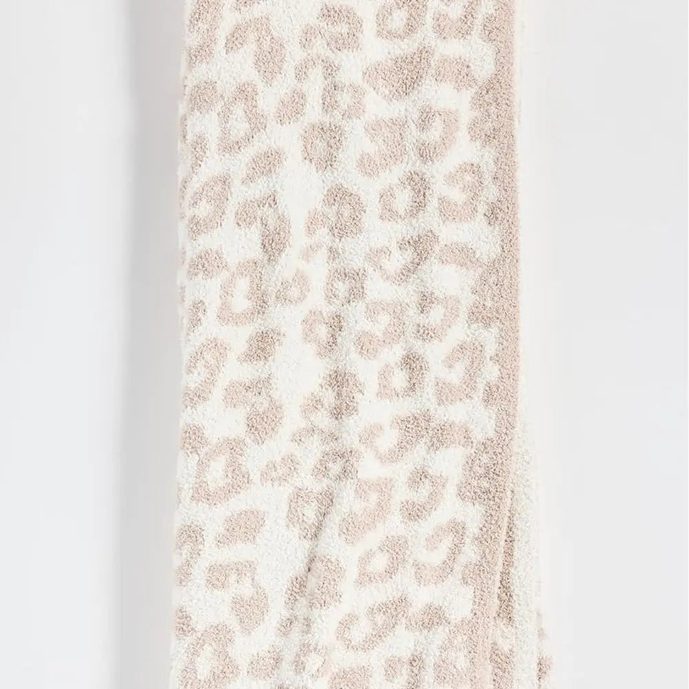 CozyChic Barefoot in The Wild Throw, Cream-Stone, 54x72