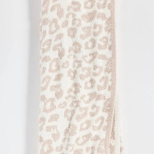 CozyChic Barefoot in The Wild Throw, Cream-Stone, 54x72